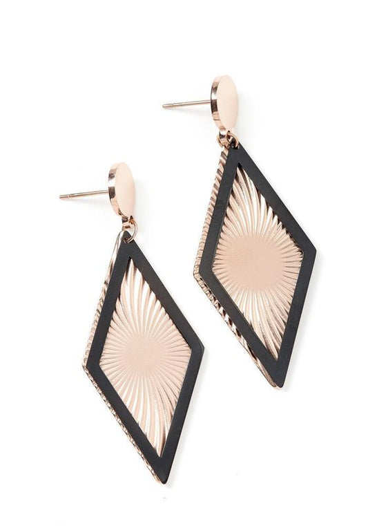 CHIC DIAMOND SHAPE DROP EARRINGS