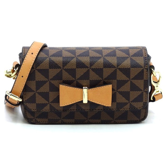 Monogram Bow Flap over Crossbody Bag